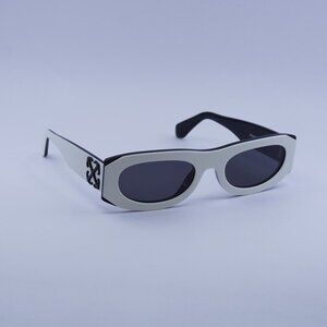 Off-White OERI13O ORLANDO 0107 Sunglasses White/Black Oval Frame, Grey Lenses